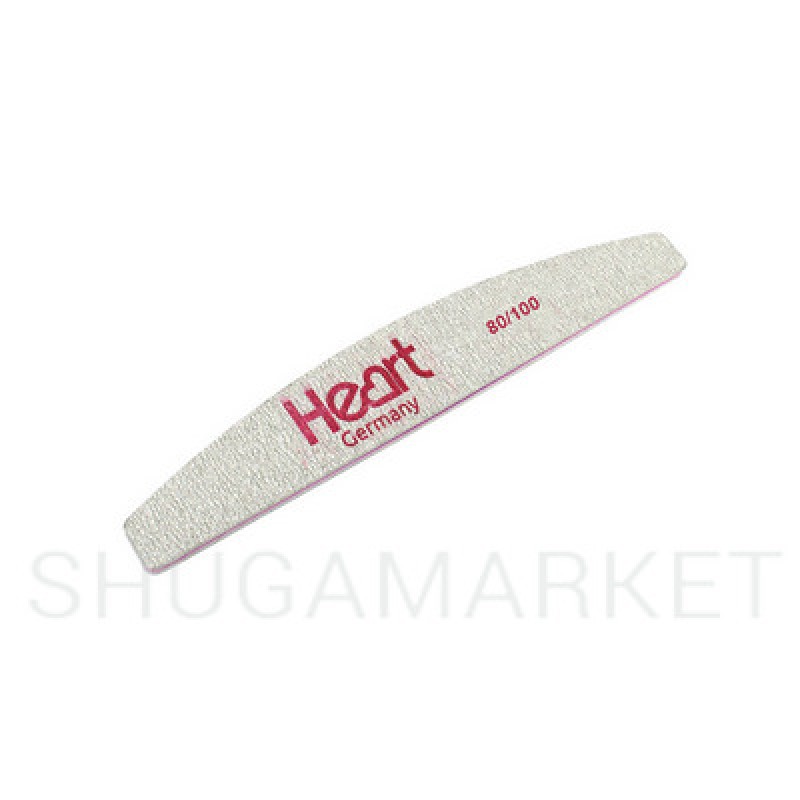 Пилка для ногтей HEART Half, 80/100